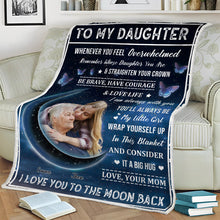 To My Daughter I Am Always With You - Up Face Gifts For Her Personalized Custom Fleece Flannel Blanket