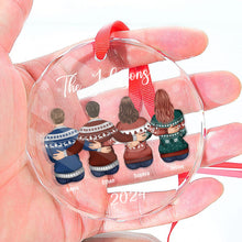 Family Forever - Customized Personalized Glass Ornament - Christmas Gift For Family