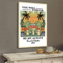 Together Until We Croak - Frog Theme Personality Customized Canvas - Gift For Couple