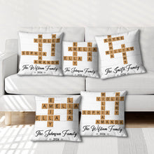 Make Your Room Trendy With Crossword Pillow - Customized Personalized Pillow - Gift For Family Members