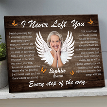 Angel Wings I Never Left You Love  - Personalized Canvas Prints, Upload Photo, Memorial Gifts