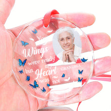 Your Wings Were Ready - Customized Personalized Glass Ornament - Memorial Gift For Loss