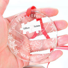 The Year I Found My Missing Piece - Personalized Glass Ornament - Christmas Gift For Him, Her