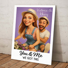 Custom Photo For Loved One Caricature Style - Turn Your Moment Into A Vintage Art Piece - Gift For Couple, Him, Her, Husband, Wife