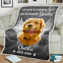 Custom Photo You Wings Were Ready But My Heart Was Not - Customized Personalized Blanket - Memorial Gift For Pet Lover Pet Loss