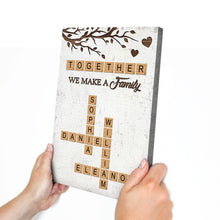 Together We Make A Family Crossword Canvas - Personalized Customized Canvas - Gifts For Family Members