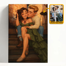 Cartoonize Your Photo Disney Style - Turn Your Photo to Cartoon Canvas - Gift For Family Members, Siblings