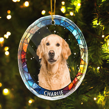 Hologram Custom Photo Ornament - Customized Personalized Glass Ornament -  Gift For Pet Lovers, Dog Lovers, Cat Lovers