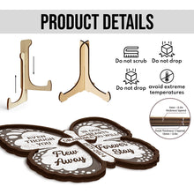 Even You Flew Away - Customized Personalized 2-Layered Wooden Plaque - Gift For Memorial Loss