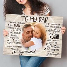 I Know It's Not Easy - Personalized Customized Canvas - Gift For Father