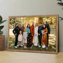 Custom Photos Horizontal Loved One Combined With Same Background - Personalized Customized Canvas - Gift For Family Members