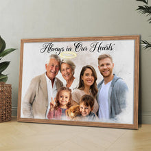 Custom Combine Photos Loved One With Quotes, Adding Halo To Deceased One - Personalized Customized Canvas - Gift For Family Members