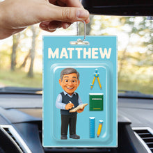 Custom Photo Personalized Teacher Action Figure Packaging Toy Box Style - Personalized Customized Acrylic Car Ornament - Gift For Teachers, Family Members and Friends