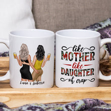 Personalized Custom Ceramic Mug - Like Mother Like Daughter Leopard  -  Gift For Mother, Mom