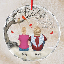 Always With You - Customized Personalized Glass Ornament - Memorial Gift For Loss Family