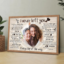 Never Left You Canvas - Customize Portrait With Mother - Sympathy Father - Rest In Peace - Loss of Mother - Personalized Customized Canvas - Gift For Father