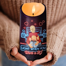 Christmas Naughty Couples Candle LED - Personalized Candle LED Light - Christmas Gift For Couples, Lovers, Husband Wife