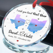 Always Under The Same Sky - Customized Personalized Glass Ornament - Gift For Couple Husband Wife Family