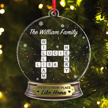 Christmas Custom Crossword - Customized Personalized Acrylic Ornament - Christmas Gift For Family