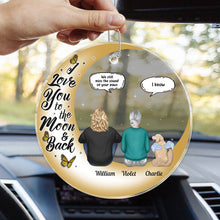 I Love You To The Moon And Back - Personalized Customized Car Ornament - Memorial Gift For Pet Lover, Pet Loss
