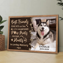 Custom Photo Best Friends Come Into Our Lives - Personalized Customized Canvas - Gift For Pet Lovers, Dog Lovers, Cat Lovers