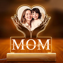Custom Photo Mom I Love You - Customized Personalized 3D LED Light - Gift For Her, Mom, Wife, Grandma