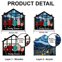 Family Forever - Personalized Window Suncatcher Ornament - Special Gift For Family Mom Dad Baby Kids