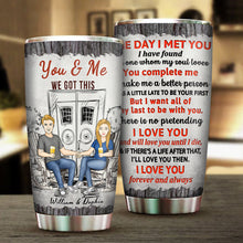 The Day I Meet You - Personality Customized Tumbler - Gift For Couple - Valentine's Day Gift For Husband Wife