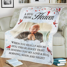 A Hug From Heaven - Personalized Photo Blanket - Gifts For Memorial