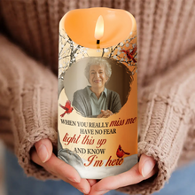 Light This When You Miss Me - Personalized Candle LED Light - Memorial Gifts For Family Members