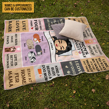 Dog Mom's Official Snuggle Blanket - Pet Blanket - Gifts For Cat Lovers - Personalized Custom Blanket