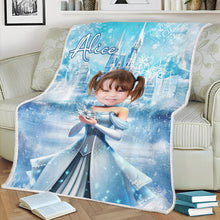 Disney Princess Custom Photo Blanket - Customized Personalized Blanket - Gift For Family Members