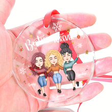 Be Besties Forever - Personalized Customized Glass Ornament - Gift For Bestie, BFF, Sisters