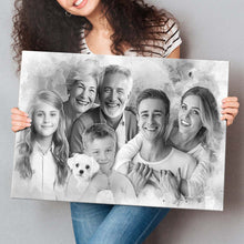 Custom Combine Photos Loved One From Different Photos - Personalized Customized Canvas - Memorial Gift For Family Member