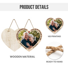 Custom Photo God Blessed The Broken Road - Personalized Door Sign - Gift For Couples, Husband, Wife