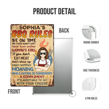 Grilling Mom Grandma Barbeque Rules - Personalized Metal Sign - Gift For Mom, Grandma