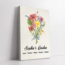 Garden Flower - Personality Customized Canvas - Gift For Mom Grandma Mother's Day Gift