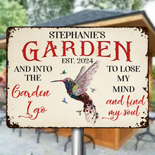 And Find My Soul Garden Floral Art - Personalized Metal Signs For Her, Him, Gardener