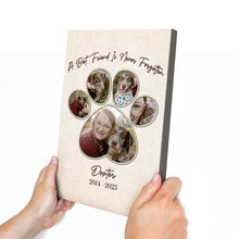 Custom Pet Photo A Best Friend Is Never Forgetten - Customized Personalized Canvas - Gift For Pet Dog Memorial Loss Gift