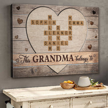 Crossword Wall Art This Family Belong To - Personalized Customized Canvas - Gift For Family Members