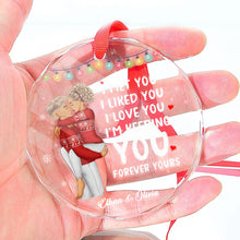 I Meet You - Customized Personalized Glass Ornament - Christmas Gift For Couple Husband Wife