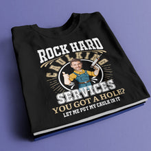 Custom Face Rock Hard Caulking Services - Personalized Photo T-Shirt