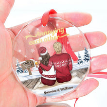 Annoying Each Other - Customized Personalized Glass Ornament - Christmas Gift For Couple