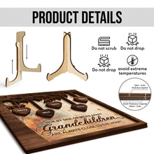 Grandchildren Are Always Close To The Heart - Personalized Customized 2-Layered Wooden Plaque - Gift For Family, Grandparents