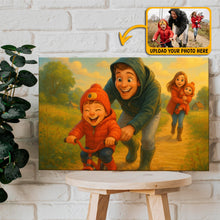 Cartoonize Family Photo Disney Style - Turn Your Photo to Cartoon Canvas - Gift For Family Members, Siblings