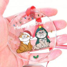 Happy Pawlidays - Cat Personalized Glass Ornament - Gift For Pet Owners, Pet Lovers