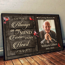 You're Always On My Mind - Personalized Customized Canvas - Memorial Gift For Family Members