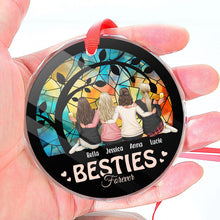 Life Is Better With Besties - Personalized Custom Glass Ornament - Gift For Besties, Sisters, BFF