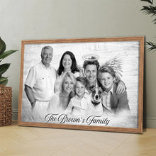 Combined Custom Photos Loved One With Quotes, Halo To Deceased One - Personalized Customized Canvas - Gift For Family Members