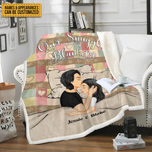 Our Snuggle Couple Blanket - Personalized Customized Blanket - Gift For Wife Husband Boyfriend Girlfriend